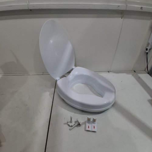 BIOS LIVING 2" RAISED TOILET SEAT WITH LID - WHITE (MODEL: 59056L) image 3