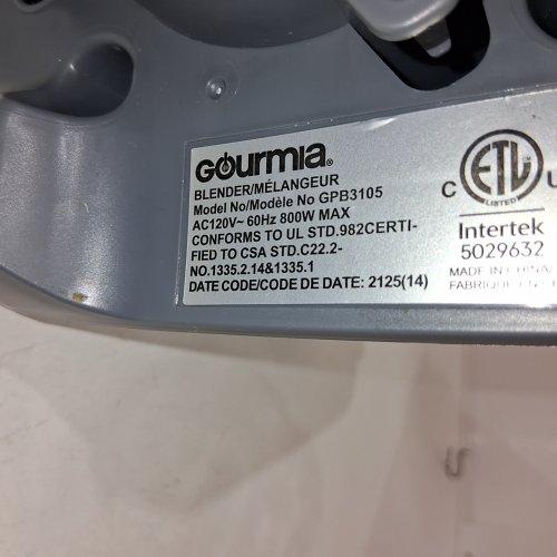 GOURMIA DIGITAL BLENDER - 1.75 L - 800W - 120 V - SILVER / BLACK (MODEL: GPB3105) image 2
