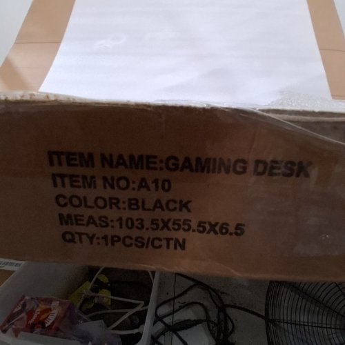 HLDIRECT GAMING DESK WITH ERGONOMIC CURVE AND CABLE HOLE - 40" X 20" X 29" - BLACK CARBON FIBER - (MODEL: A10) image 3