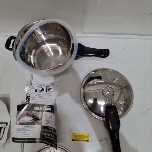 WANTJOIN COMMERCIAL PRESSURE COOKER, COMPATIBLE WITH GAS & INDUCTION COOKER - 6QT - STAINLESS STEEL image 3