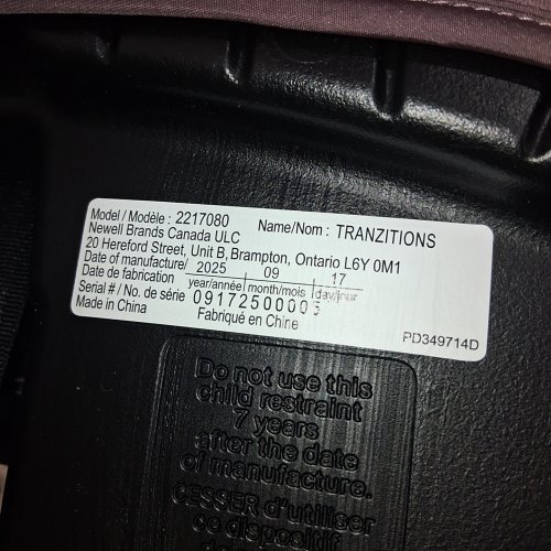 GRACO TRANZITIONS 3-IN-1 LIGHTWEIGHT ADJUSTABLE HEIGHT HARNESS BOOSTER CAR SEAT WITH CUP HOLDERS - 100LB MAX WEIGHT - ELOISE PURPLE (MODEL: 2217080) image 2