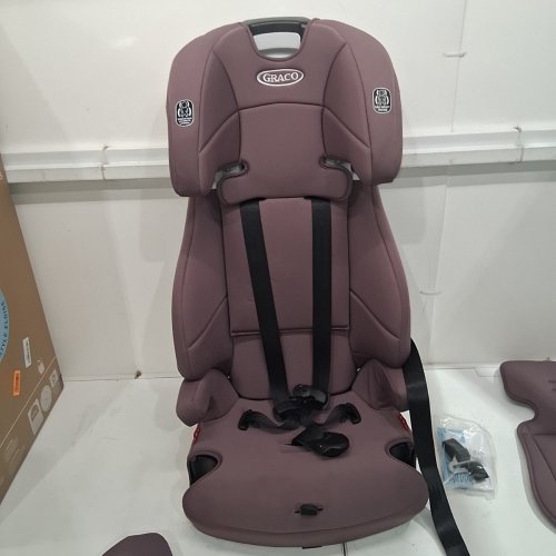 GRACO TRANZITIONS 3-IN-1 LIGHTWEIGHT ADJUSTABLE HEIGHT HARNESS BOOSTER CAR SEAT WITH CUP HOLDERS - 100LB MAX WEIGHT - ELOISE PURPLE (MODEL: 2217080) image 3