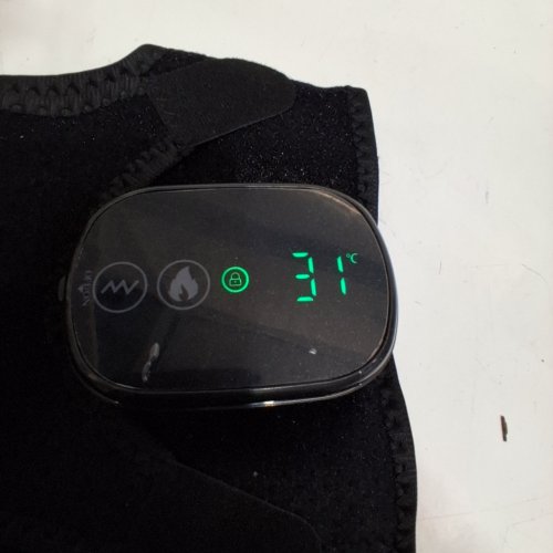 HEATED SHOULDER WRAP WITH MASSAGE & VIBRATION - GREY/BLACK image 2