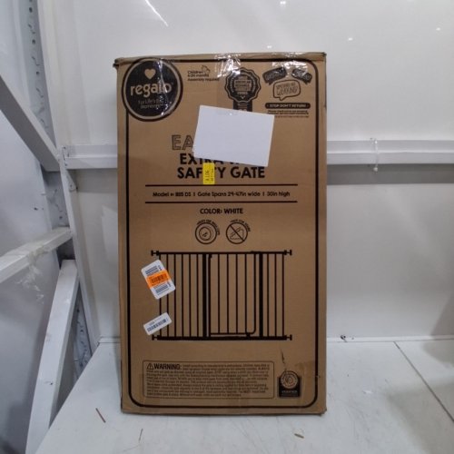 REGALO EASY OPEN PRESSURE MOUNT METAL SAFETY GATE - 29" - 47" - WHITE (MODEL: 1185DS) image 5