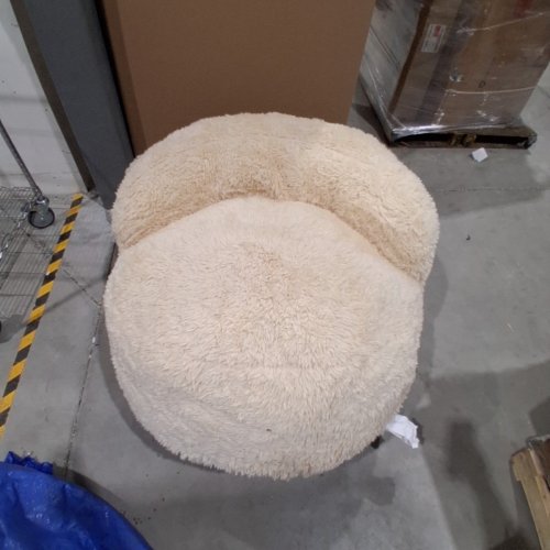 HOBESTLUK ADULTS BIG BEAN BAG CHAIR WITH MEMORY FOAM FILLED - 48" X 48" X 31.5" - BEIGE image 2