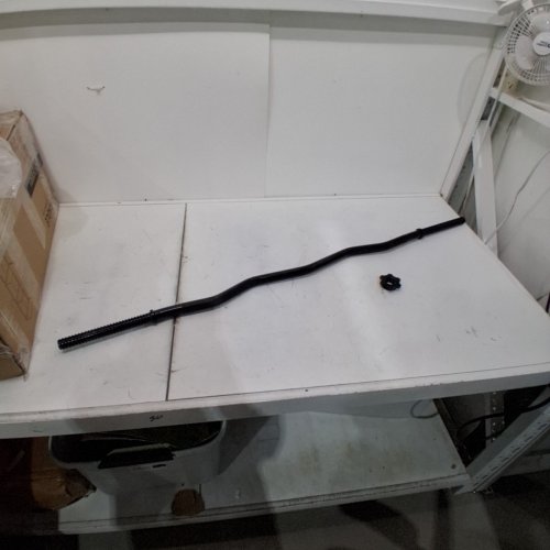 EXTRESPO EZ CURL BAR WEIGHT LIFTING BAR FOR HIP THRUSTS/SQUATS/LUNGES - 47" - BLACK image 2