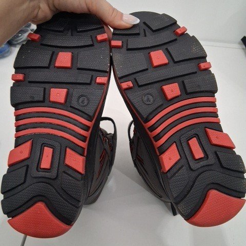 BOY'S ELEMENTS INSULATED WATER-RESISTANT BOOTS - SIZE 4 - GRAY BLACK RED (ITEM: 8631014) image 4