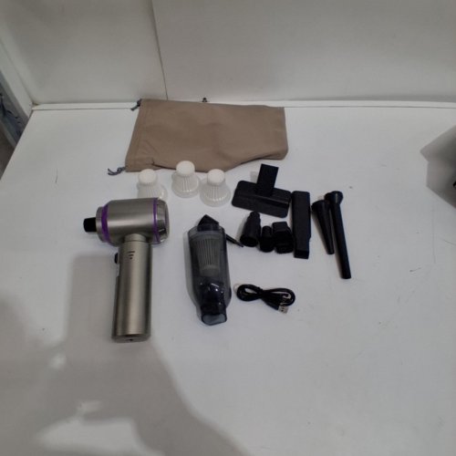 14PC BRUSHLESS MOTOR HANDHELD CAR VACUUM CLEANER - SILVER/PURPLE - (MODEL: ST-6653) image 3