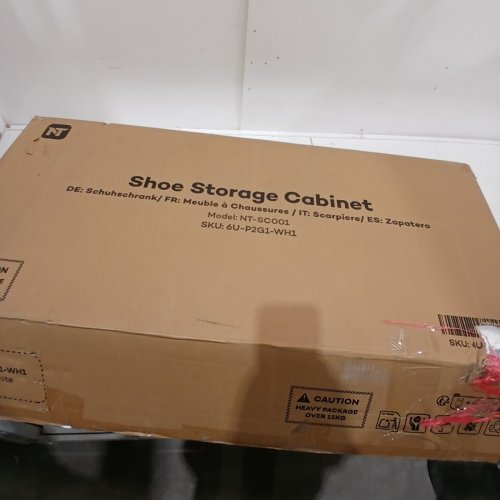 NICETREE SHOE CABINET WITH 2 FLIP DRAWERS, HOLDS UP TO 12–24 PAIRS - WHITE (MODEL: NT-SC001) image 3