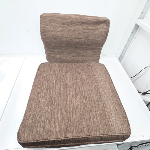 2PC BAIBU RECLINER SEAT CUSHION WITH LUMBAR PILLOW - 20" X 20" X 5", GEL MEMORY FOAM, WASHABLE COVERS - BROWN image 2