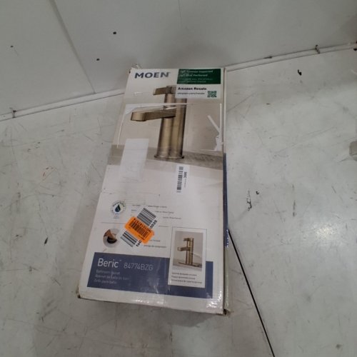 MOEN BERIC MODERN ONE-HANDLE SINGLE HOLE FAUCET WITH DRAIN ASSEMBLY AND OPTIONAL DECKPLATE - 6.6" X 5" - 1.2GPM - BRONZED GOLD (MODEL :84774BZG) image 6