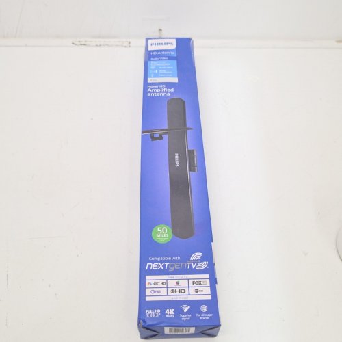 PHILIPS HOVER HD AMPLIFED INDOOR TV ANTENNA - 80KM RANGE - 19" X 4.7" X 2.5" - BLACK (MODEL: SDV7219N/27) image 3