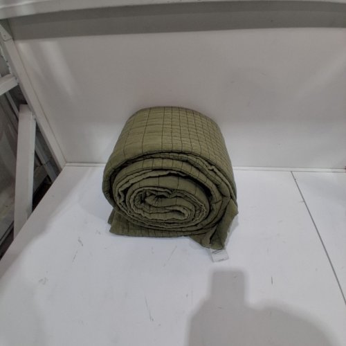 TARGET THICK MATERIAL WEIGHTED BLANKET FOR BEDROOM SMOOTH COTTON - FULL/QUEEN 88" X 92" - GREEN - (MODEL:F16785290) image 2