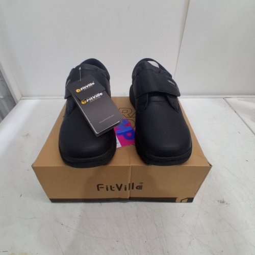 MEN'S FITVILLE EASYTOP DELUXE DRESS SHOES - 10EW - BLACK (STYLE: ETDCBLACK10EW) image 2