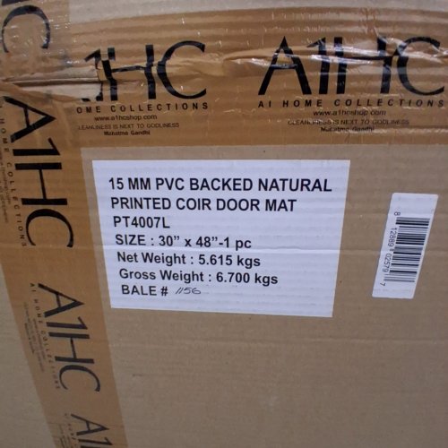 A1HC NATURAL COIR DOOR MAT ANTI-SHED DURABLE - 30" X 48" (MODEL: PT4007) image 2