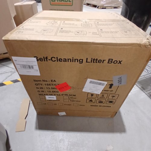 REMAC AHOME MAGIBOX T1 AUTOMATIC SELF CLEANING CAT LITTER BOX WITH LARGE CAPACITY FOR MULTIPLE CATS APP REMOTE CONTROL SAFETY PROTECTION SENSORS ODOR REMOVAL - WHITE (MODEL: EA) image 2