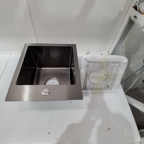 VASPINT STAINLESS STEEL SINGLE BOWL RV DROP IN BAR SINK - 13" X 15" X 9" - SILVER (MODEL: JB029B) image 3
