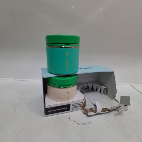 2PK THERMOFLASK INSULATED FOOD JARS - 20 OZ - TAN/GREEN & TURQUOISE/GREEN (MODEL: 1759351) image 2