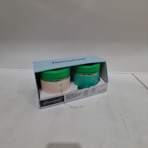 2PK THERMOFLASK INSULATED FOOD JARS - 20 OZ - TAN/GREEN & TURQUOISE/GREEN (MODEL: 1759351) image 4
