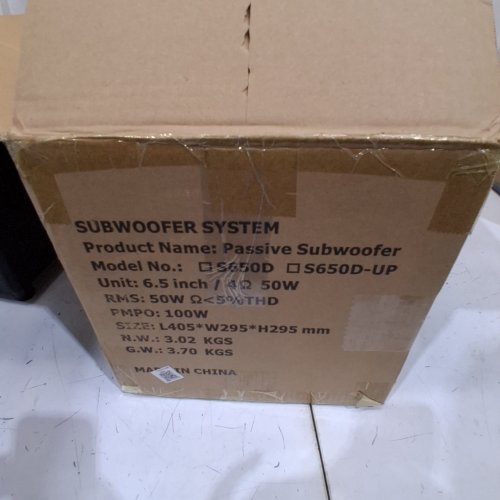 GOWENIC INDEPENENT PASSIVE SUBWOOFER - 6.5" - 100W - BLACK (MODEL: S650D) image 2