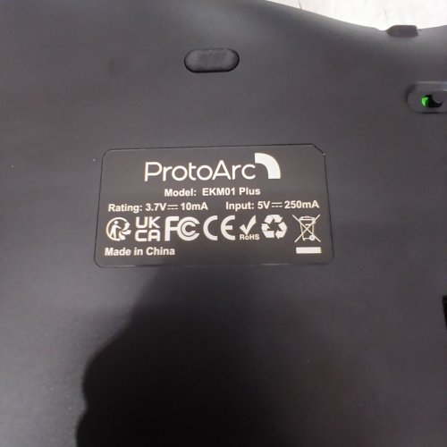PROTOARC BACKLIT WIRELESS FULL SIZE ERGONOMIC SPLIT KEYBOARD WITH WRIST REST, USB-C CHARGING, BLUETOOTH & USB - BLACK (MODEL: EK01 PLUS) image 6