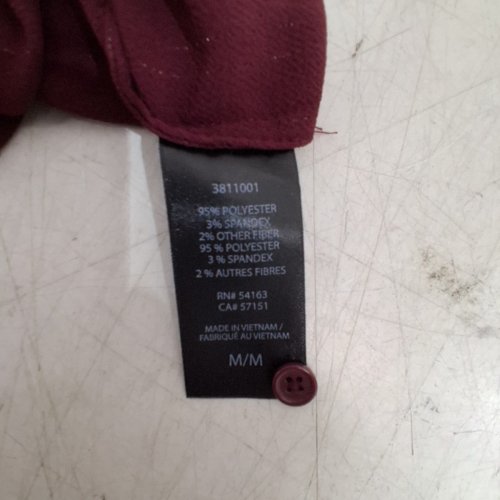 WOMEN'S DKNY TIE NECK BLOUSE - MEDIUM - BURGUNDY (STYLE: 3811001) image 4