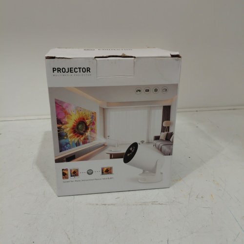 ALWTNIET MINI PROJECTOR WITH WIFI 6 AND BLUETOOTH 5.4, 180° ROTATION, 4K, 1080P, WHITE (MODEL:HY300ULTRA) image 5