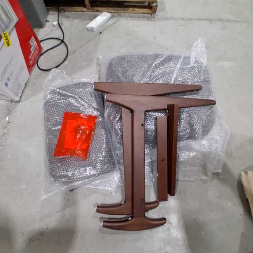 HOMCOM MODERN ACCENT CHAIR WITH WOOD LEGS - BROWN (MODEL: N913P495912R) image 3