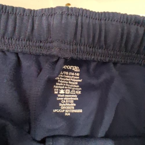 BOY'S GEORGE SWEATPANTS - EXTRA LARGE (14-16) - BLACK (STYLE: GRY3507B) image 2