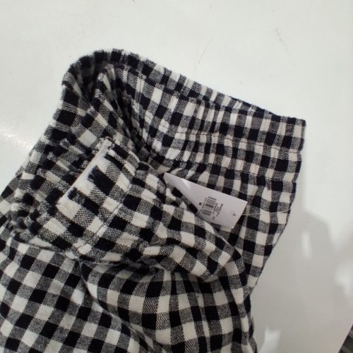 WOMEN'S OLD NAVY HIGH WAISTED LINEN BLEND SHORTS - MEDIUM - BLACK/WHITE image 2