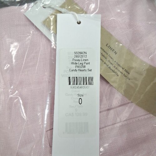 WOMEN'S EVER NEW POSEY LINEN WIDE LEG PANTS - 0 - PINK (STYLE: PA5258) image 2