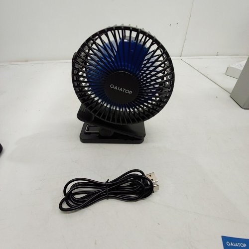 GAIATOP MINI USB CLIP FAN - BLACK/BLUE image 3