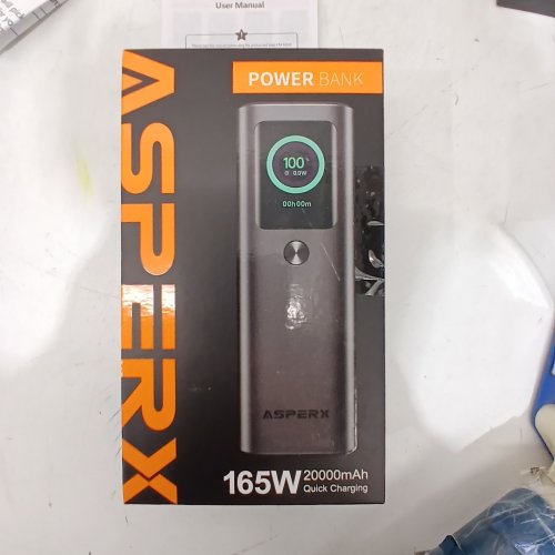 ASPERX DIGITAL DISPLAY POWER BANK - 165W 20000 MAH - BLACK (MODEL: AX365) image 4