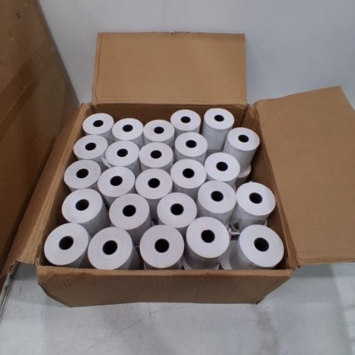 50PK THERMAL PAPER RECEIPT ROLL REFILLS - 3" 1\3 - WHITE image 2