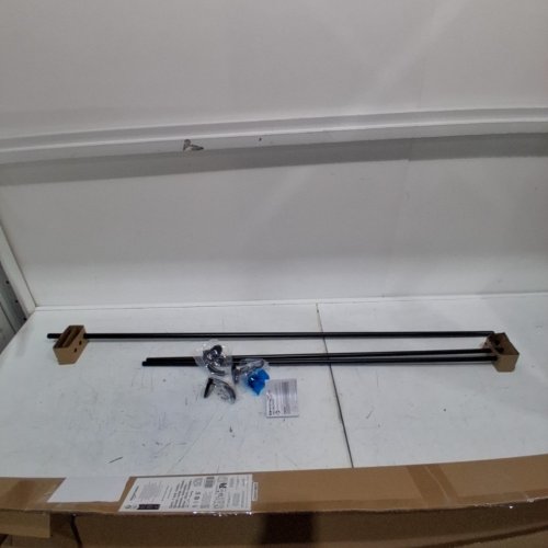 AMAZON BASICS ADJUSTABLE ROOM DARKENING CURTAIN ROD - 88" - 120" - BLACK image 3