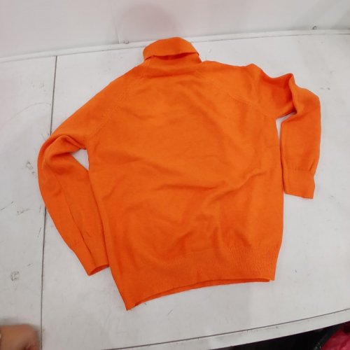 WOMENS TURTLENECK SWEATER - SMALL -ORANGE image 2