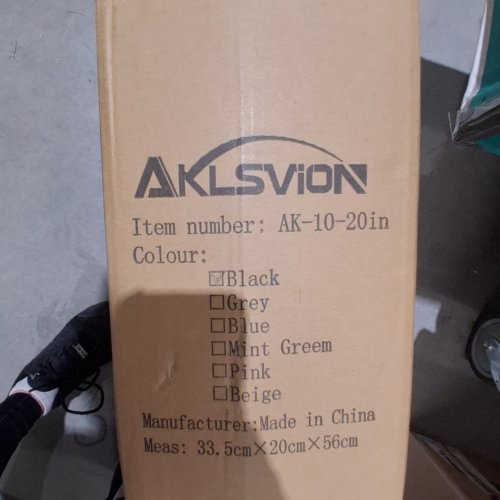 AKLSVION HARDSIDE SUITCASE -20" - BLACK (ITEM: AK-10-20") image 2