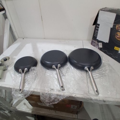 3PC OXO NON-STICK ENHANCED SERIES FRY PAN SET - 8", 10", 12" - BLACK (ITEM: CC005960-004) image 5