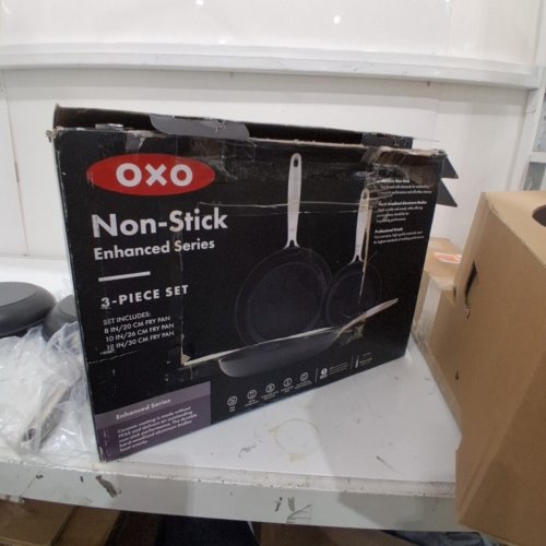 3PC OXO NON-STICK ENHANCED SERIES FRY PAN SET - 8", 10", 12" - BLACK (ITEM: CC005960-004) image 6