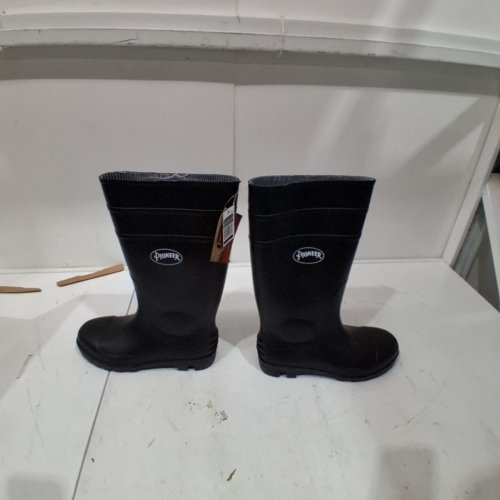 MEN'S PIONEER PLAIN TOE WORK BOOTS - SIZE 7 - BLACK image 3
