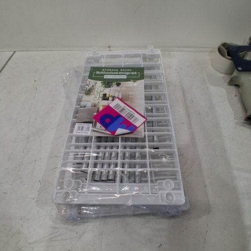 4-TIER PLASTIC STORAGE SHELF - 31" X 16" - WHITE image 2
