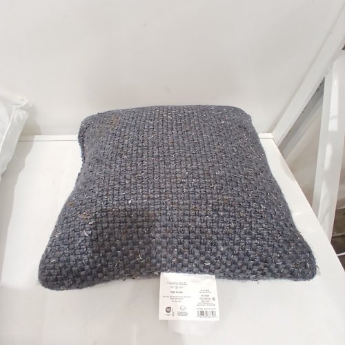 THRESHOLD WOVEN TOSS/THROW PILLOW - 18" X 18" - DARK GRAY image 2