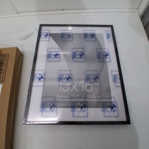 3 AMERICANFLAT PICTURE FRAME WITH POLISHED PLEXIGLASS - 13" X 16"/ 10" X 13" WITH MAT - BLACK image 4