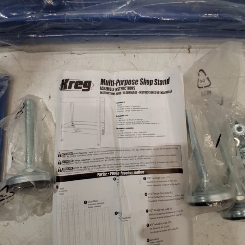 KREG MULTI-PURPOSE SHOP STAND - 31" - 39" - 400 LBS MAX/CAP - BLUE (ITEM: KRS1035) image 4