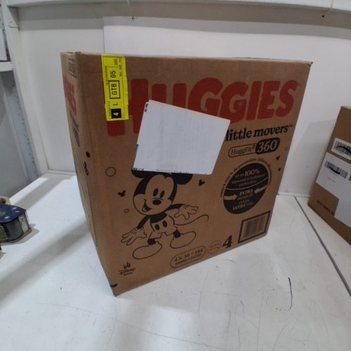 144PK HUGGIES LITTLE MOVERS DIAPERS - SIZE 4 - WHITE image 4