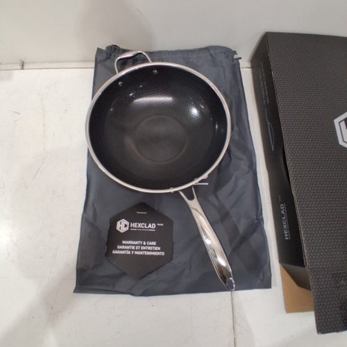 HEXCLAD HYBRID STAINLESS STEEL WOK WITH STAY COOL HANDLE - 12" - BLACK/STAINLESS STEEL (MODEL: ‎HEX12WOK) image 2