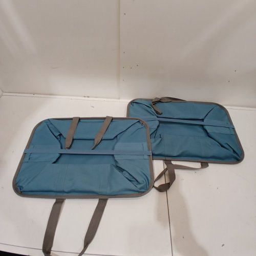 2PK FREESTANDING COLLAPSIBLE LAUNDRY BASKET - 50L- BLUE / GREY (MODEL: 7076-4220-05032PK) image 2