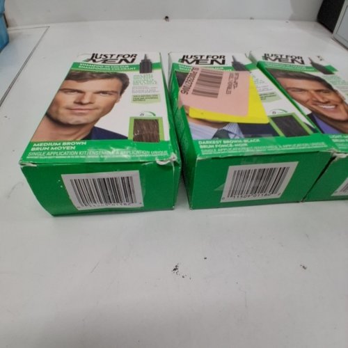 3 ASSORTED JUST FOR MEN SHAMPOO-IN HAIR COLOR- LIGHT MEDIUM BROWN/ DARKEST BROWN BLACK/ MEDIUM BROWN image 2