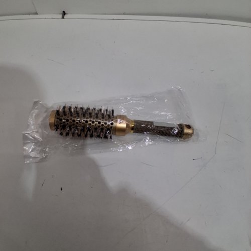 CERAMIC IONIC SYLING ROUND HAIRBRUSH - 1" - GOLD/BROWN image 2