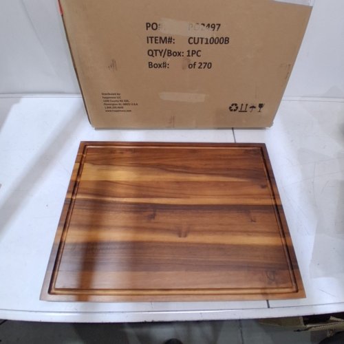 HAPPINESS EXTRA LARGE ACACIA CUTTING BOARD - 24" X 18" - BROWN (ITEM: CUT1000B) image 3